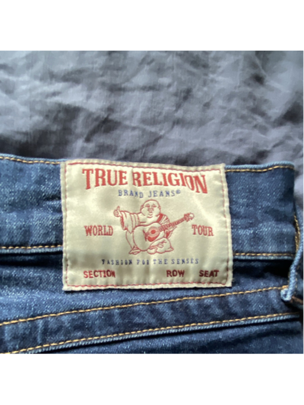 True Religion Ricky FLAP Relaxed Straight Men’s Distressed Jeans 38x31 - Picture 5 of 7